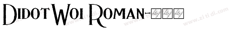 DidotW01 Roman字体转换 DidotW01 Roman字体转换